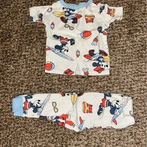 Disney Junior Mickey Blue and White Pajama Top
